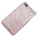zebra iphone 3G case crystal bling cover - pink