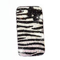 Zebra iphone 4G case crystal bling cover Bow - black