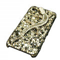 Bling S-warovski Crystal Gecko Case for iphone 4 - black