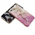 Bling S-warovski Crystal Gecko Case for iphone 4 - pink