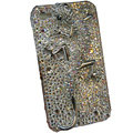 Bling S-warovski crystal Gecko case for iphone 4 - white EB001