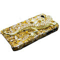 S-warovski Crystal bling Gecko Case for iphone 4 - yellow