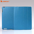 Miraculous magnetic wake smart cover for iPad 2 / The New iPad - PU blue
