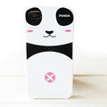 Cartoon Couple Panda Hard Cases Skin Covers for iPhone 4G/4S - pink