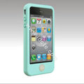 Brand New Smarties silicone case for iphone 4 - blue-green