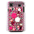 pink rose bling crystal for Samsung i9003 case