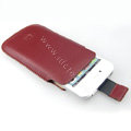 Brand Imak Leather Case for Samsung S5830 - red