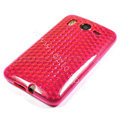 Silicone Case For HTC DESIRE HD G10 A9191 - pink diamond pattern
