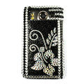 Flower crystal case for HTC Desire HD A9191 G10 - black