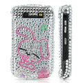 Bling crystal case for Blackberry 8900 - pink