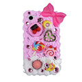 Bowknot ice cream cake case for BlackBerry 8520 - pink