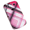 Lattice pattern Hard Plastic case for Blackberry 9700 - pink