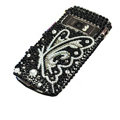 Black butterfly bling crystal case for Nokia C7
