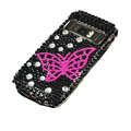 butterfly bling crystal case for Nokia C7 - pink