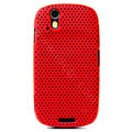 Ultra-thin mesh case for Motorola XT800 - red