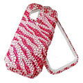 Pink zebra bling crystal case for Nokia N97 mini