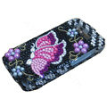 Butterfly bling crystal case for Nokia E71 - pink