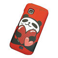 Lovely panda color covers for Nokia C5-03 - red