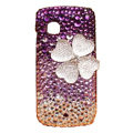 Lucky Clover S-warovski bling crystal case for Nokia C5-03 - Purple