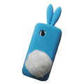 Rabbit Ears Silicone Case For Nokia C5-03 - blue