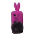 Rabbit Ears Silicone Case For Nokia C5-03 - purple