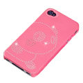 bling Panda hard back cover for iphone 4G - pink
