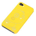 bling Panda hard back cover for iphone 4G - yellow