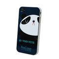Panda hard back cover case for iphone 4G - black