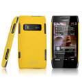 IMAK ultra-thin matte color cover for Nokia X7 - yellow
