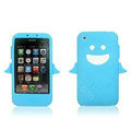 Angel and Devil Silicone Case for iPhone 3G/3GS - Angel blue