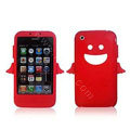Angel and Devil Silicone Case for iPhone 3G/3GS - Angel red