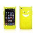 Angel and Devil Silicone Case for iPhone 3G/3GS - Devil yellow