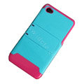 Amass Stand Hard Back Cases Covers for iPhone 4G - powder blue