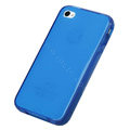 TPU material silicone cases covers for iPhone 4G - blue