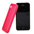 TPU material silicone cases covers for iPhone 4G - red