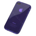 TPU material silicone cases covers for iPhone 4G - violet
