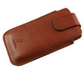 PIERVES Holster leather case for Blackberry Storm 9530 - Brown