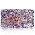 Bling S-warovski Peacock crystal cases for iPhone 4G - pink