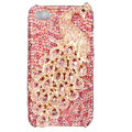 Bling Peacock S-warovski crystal cases covers for iPhone 4G - Rose