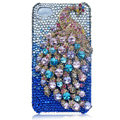 Bling Peacock S-warovski crystal cases for iPhone 4G - Blue