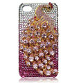 Bling Peacock S-warovski crystal cases for iPhone 4G - Pink