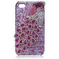Bling Peacock S-warovski crystal cases for iPhone 4G - Rose