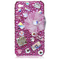 Bling S-warovski crystal cases covers for iPhone 4G - rose
