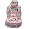 Bud silk Lace Car Seat Covers sets - Pink EB003