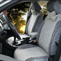 Ice silk Car Front Rear Seat Covers - Gray