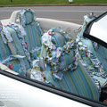 Bud silk car seat covers Cotton seat covers - Blue
