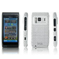 IMAK Slim Scrub Mesh Silicone Hard Cases Covers For Nokia N8 - White