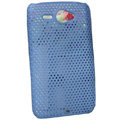 ECBOZ Slim Scrub Mesh Silicone Hard Cases Covers For HTC Chacha A810e G16 - Blue