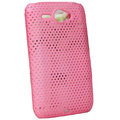 ECBOZ Slim Scrub Mesh Silicone Hard Cases Covers For HTC Chacha A810e G16 - Pink