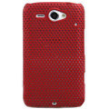 ECBOZ Slim Scrub Mesh Silicone Hard Cases Covers For HTC Chacha A810e G16 - Red
